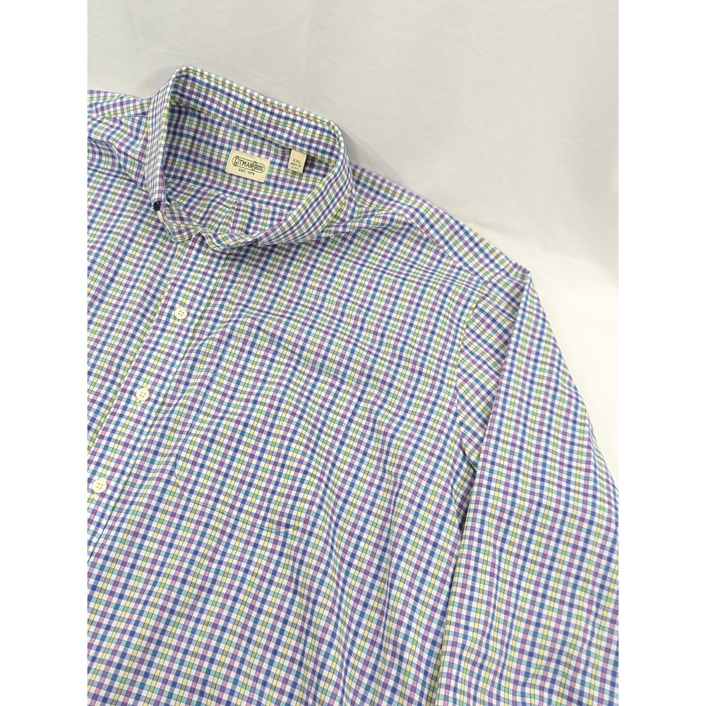 Vintage Gitman Bros Shirt Men 2XL XXL Long‎ Sleeve Button Preppy Classic USA 90s